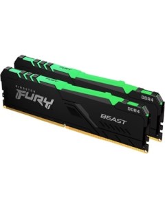 Оперативная память FURY Beast RGB 2x8GB DDR4 PC4 28800 KF436C17BBAK2 16 Kingston