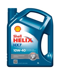 Масло моторное синтетическое Helix HX7 10W 40 4л Shell