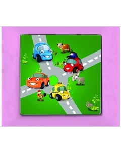 Выключатель Candela Kids Traffic розовый 1 класс Mutlusan