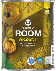 Краска Akzent Room матовая TR 0 9л Eskaro