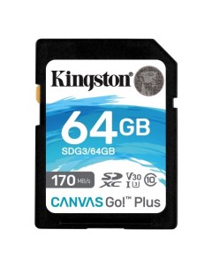 Карта памяти canvas go plus sdxc 64gb sdg3 64gb Kingston