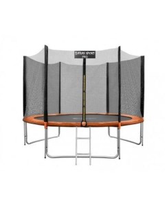 Батут пружинный 8ft pro orange с защитной сеткой и лестницей Atlas sport