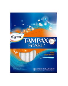 Discreet Pearl Тампоны женские гигиенические с аппликатором Super Plus Duo Tampax