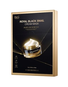 Тканевая маска для лица с муцином премиум класса ROYAL BLACK SNAIL CREAM MASK Dr.g