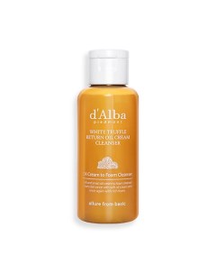 Масло пенка для глубокого очищения два в одном White Truffle Return Oil Cream Cleanser 60 D`alba