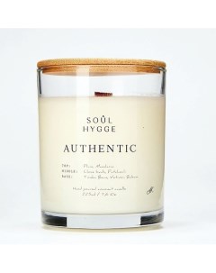 Ароматическая свеча AUTHENTIC с деревянным фитилем 225 Soul hygge