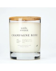 Ароматическая свеча CHAMPAGNE ROSE с хлопковым фитилем 221 Soul hygge