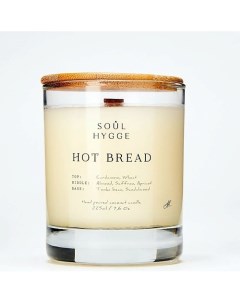 Ароматическая свеча HOT BREAD с деревянным фитилем 225 Soul hygge