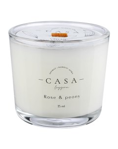 Свеча в стекле Rose Peony 75 Casa leggera