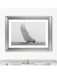 Репродукция картины в раме wilson marshall s schooner atlantic 1904г серый 80x60 см Картины в квартиру