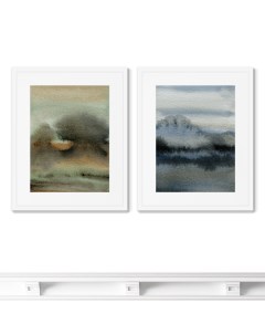 Набор из 2 х репродукций картин в раме sea storm colors мультиколор 42x52 см Картины в квартиру