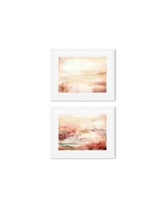 Набор из 2 х репродукций картин в раме the sun in the stormy sky розовый 52x42 см Картины в квартиру