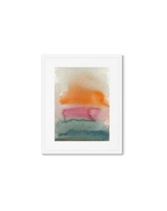 Репродукция картины в раме sunset over the sea мультиколор 42x52 см Картины в квартиру