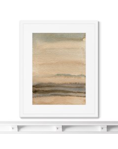 Репродукция картины в раме evening sky over the sea коричневый 42x52 см Картины в квартиру