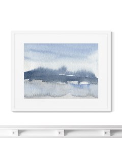 Репродукция картины в раме forest in february синий 52x42 см Картины в квартиру