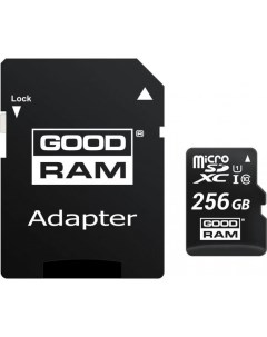 Карта памяти 256GB MICRO CARD class 10 UHS I adapter M1AA 2560R12 Goodram