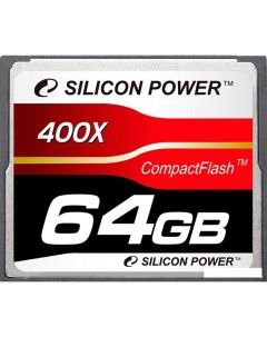 Карта памяти CF 64GB 400X SP064GBCFC400V10 Silicon power