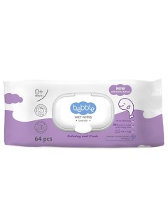 Салфетки влажные Лаванда Lavender Wet Wipes с клипом крышкой 64 Bebble