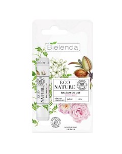 Бальзам для губ Миндальное молоко жасмин и роза ECO NATURE 10 Bielenda