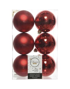 Набор шаров 22052 Christmas red 8 см 6 шт Decoris