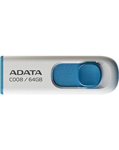 USB Flash C008 White Blue 64 Гб AC008 64G RWE A-data