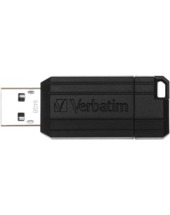 USB Flash PinStripe черный 64 GB 49065 Verbatim