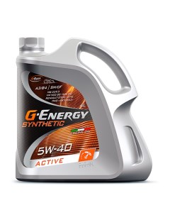 Масло моторное синтетическое Synthetic Active 5W-40, 5 л G-energy