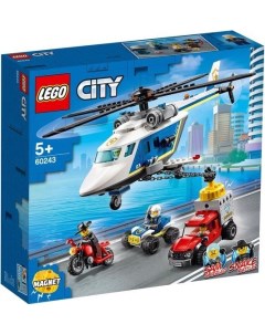 Конструктор City 60243 Погоня на полицейском вертолете Lego