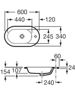 Умывальник Meridian 60x34 32724E000 Roca