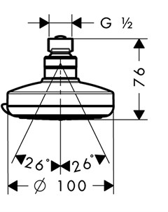 Верхний душ Croma 100 Vario 27441000 Hansgrohe