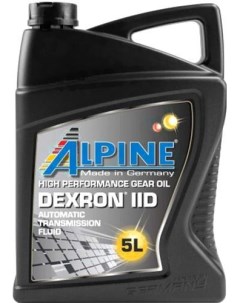 Трансмиссионное масло ATF Dexron II D 5л 0100642 Alpine