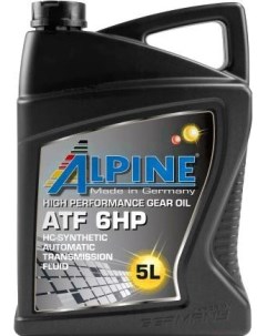 Трансмиссионное масло ATF 6HP 5л 0101562 Alpine