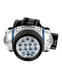 Фонарь налобный LED5312 14F4 металлик 3XR03 14LED 4 реж 7536 Camelion