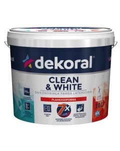 Краска акриловая Clean&White 5л Dekoral