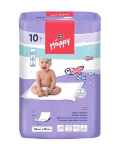 Пеленки гигиенические для детей Baby Happy 60 90 10 шт Bella