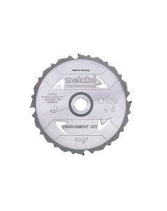 Пильный диск 165x20x1 6 мм 4 зуб Metabo