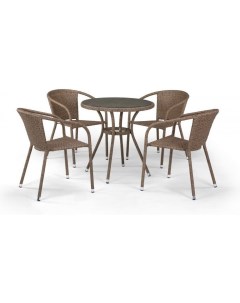 Комплект садовой мебели T282ANT Y137C W56 4Pcs Light Brown Afina garden