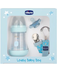 Набор Nursery Perfect Boy бутылочка Perfect 150мл с силиконовой соской пустышка PhysioForma Mini Sof Chicco