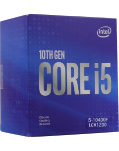 Процессор Core i5 10400F Box BX8070110400F S RH3D Intel