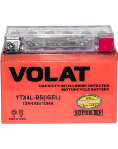 Аккумулятор YTX4L BS iGEL R 4 А ч Волат