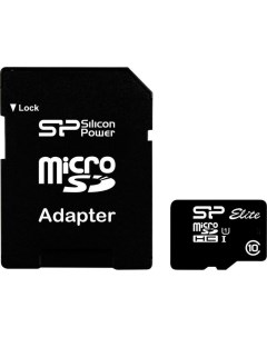 Карта памяти Elite microSDXC UHS I 128 GB SP128GBSTXBU1V10SP Silicon power
