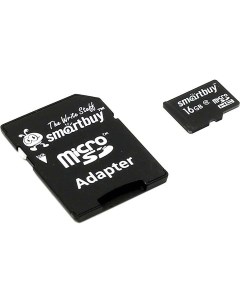 Карта памяти Smart Buy microSDHC Class 10 16 Гб SD адаптер SB16GBSDCL10 01 Smartbuy