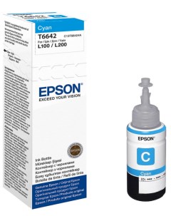 Чернила T6642 для Epson L100 L200 Cyan 70мл White ink