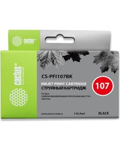 Картридж CS PFI107MBK 130ml Canon IP iPF670 iPF680 iPF685 iPF770 iPF780 iPF785 Black Matte Cactus