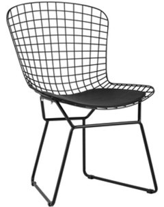 Стул Bertoia черный с черной подушкой BTY 18 P6 BL BL Stool group