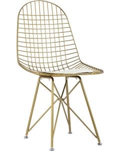 Стул Eiffel золотой с белой подушкой AFR 18B P1 GL WH Stool group