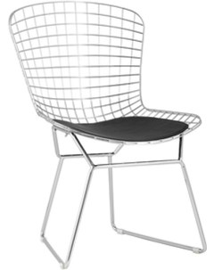 Стул Bertoia хромированный с черной подушкой BTY 18 P6 CH BL Stool group