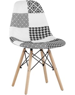 Стул Eames пэчворк черно белый Y808 bw Stool group