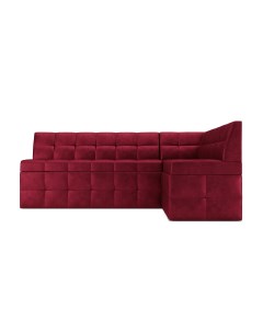 Кухонный диван Атлантис 190х84 правый бархат красный Star Velvet 3 Dark Red М11 7 1 Mebel-ars