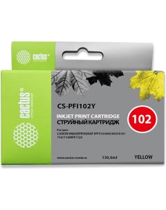 Картридж CS PFI102Y 130ml Canon IP iPF500 iPF600 iPF700 MFP M40 iPF765 LP17 LP24 Yellow Cactus